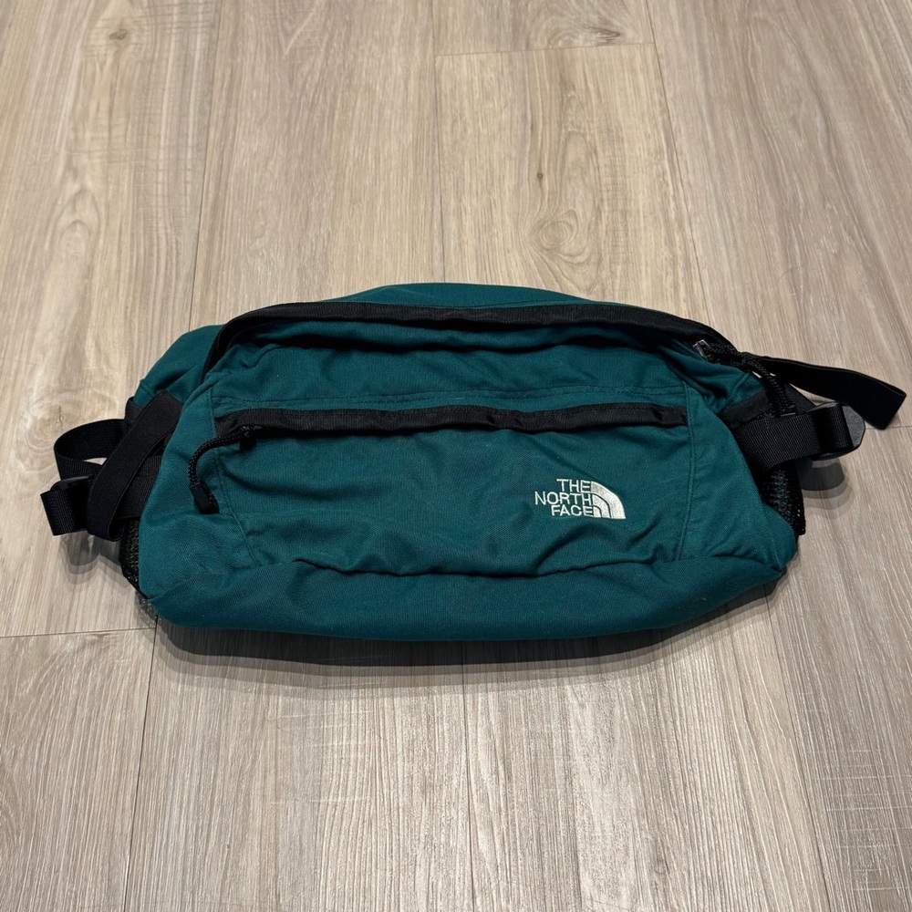 Vtg The North Face Lumbar Fanny Pack Waist Hip Bag Hiking Green Outdoor Campcore